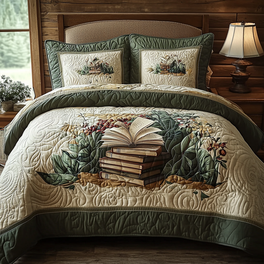 Magic in Bloom 3-Piece Quilted Bedding Set NCU0DV6197