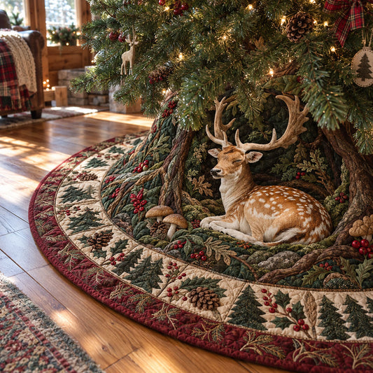 Magic in the Tree Hollow Christmas Quilted Tree Skirt NCU0PT12223
