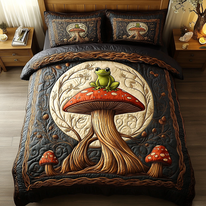 Magical Mushroom 3-Piece Quilted Bedding Set NCU0DK3746