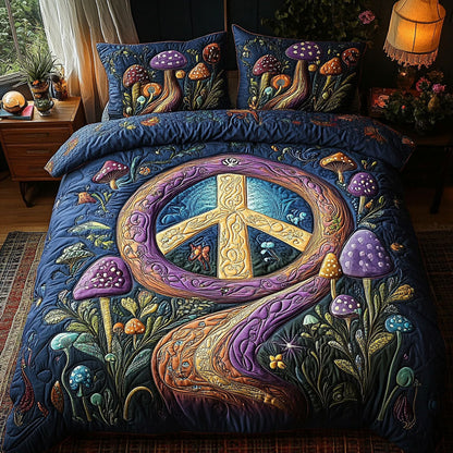 Magical Peace Trail 3-Piece Quilted Bedding Set NCU0PT4069