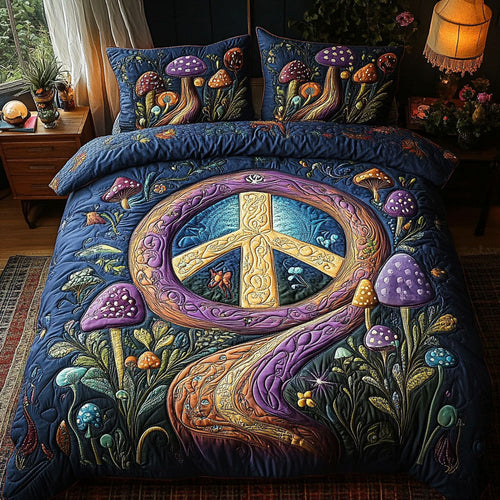Magical Peace Trail 3-Piece Quilted Bedding Set NCU0PT4069