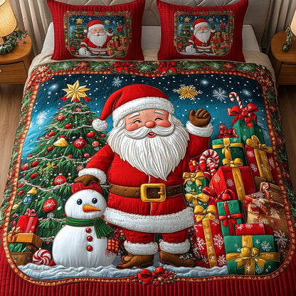 Magical Snow 3-Piece Quilted Bedding Set NCU0NT2484