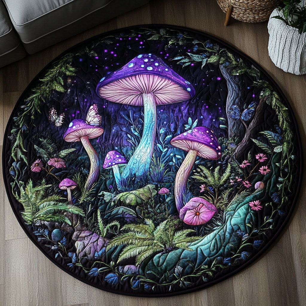 Magical Toadstool Wonderland Quilted Round Mat NCU0PT4049