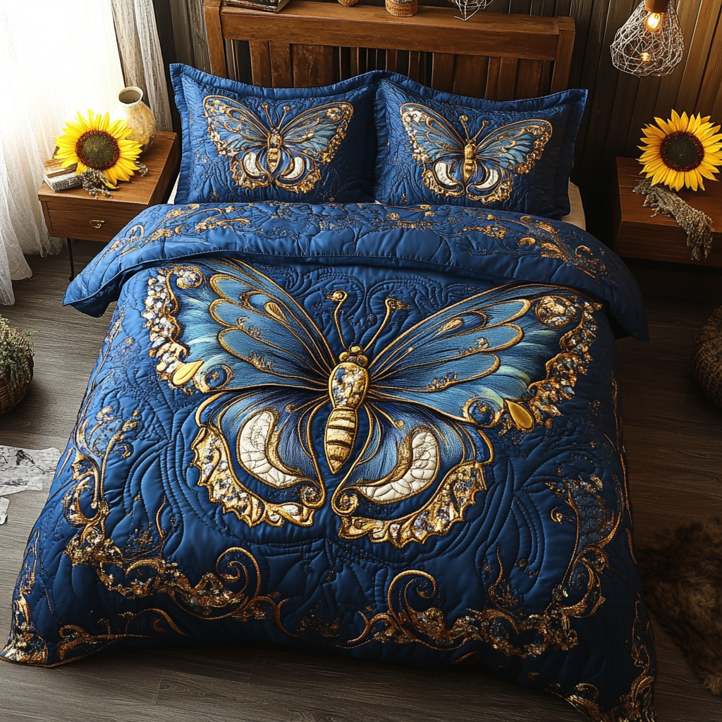 Magical Wings 3-Piece Quilted Bedding Set NCU0VL1648