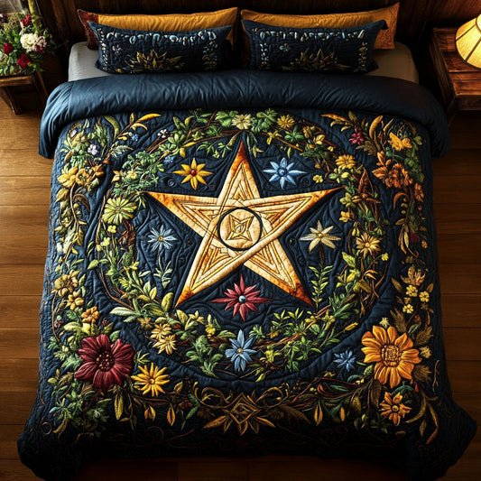 Magickal Bloom 3-Piece Quilted Bedding Set NCU0PT3554
