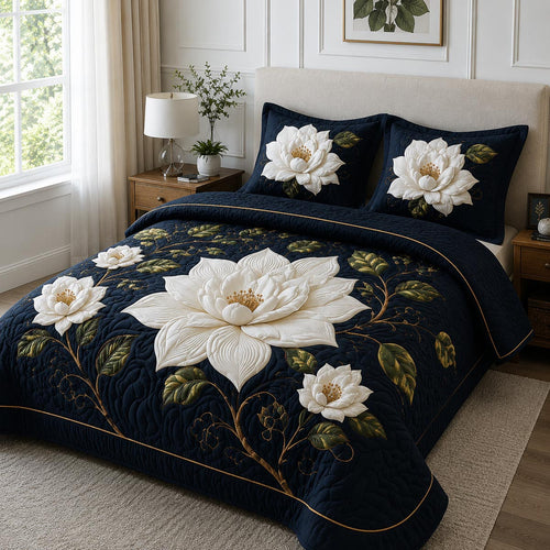 Magnolia Serenity 3-Piece Quilted Bedding Set NCU0DV3629