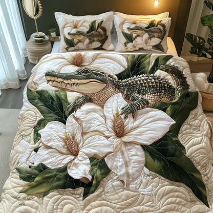 Magnolia Beast 3-Piece Quilted Bedding Set NCU0VH4519