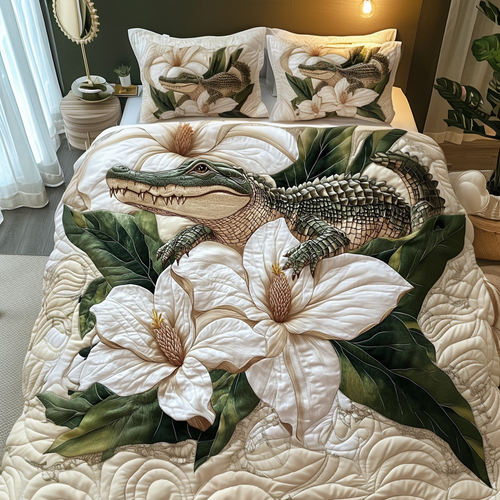Magnolia Beast 3-Piece Quilted Bedding Set NCU0VH4519