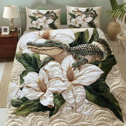 Magnolia Beast 3-Piece Quilted Bedding Set NCU0VH4519
