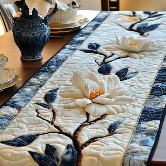 Magnolia Blooming Quilted Table Runner NCU0PT6454