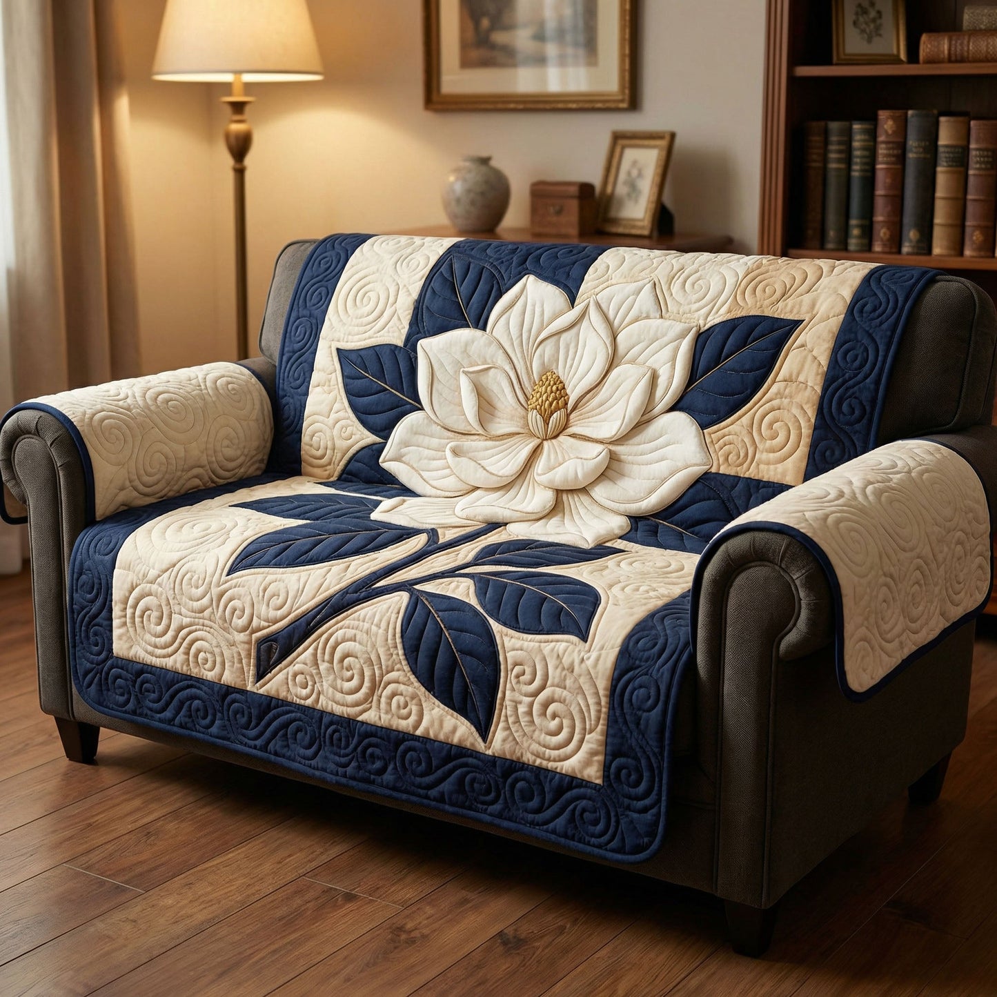 Magnolia Calm Quilted Sofa Cover NCU0TD2382