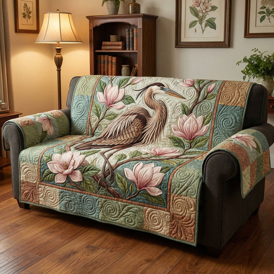 Magnolia Charm Quilted Sofa Cover NCU0TD2384