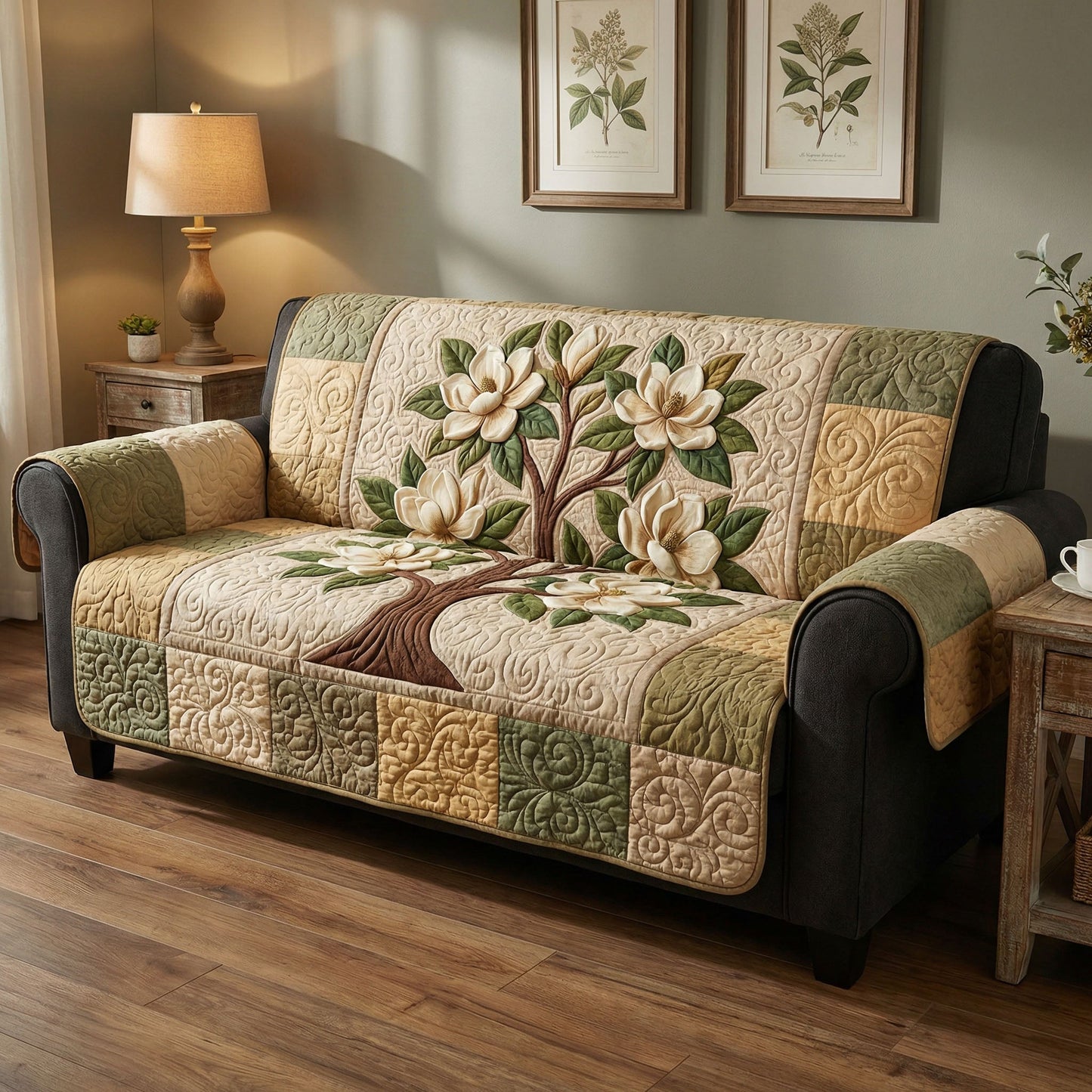 Magnolia Comfort Quilted Sofa Cover NCU0TD2380