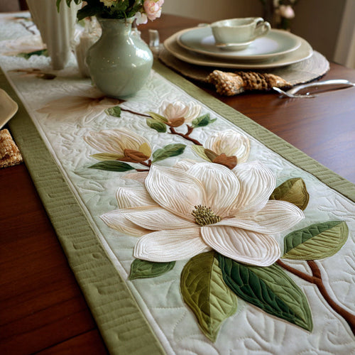 Magnolia Grace Quilted Table Runner NCU0DK11967