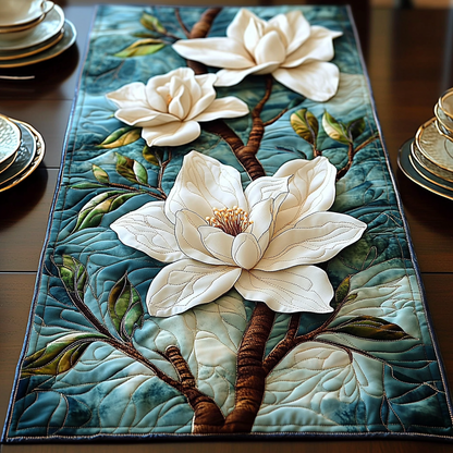 Magnolia Harmony Quilted Table Runner NCU0DV3647