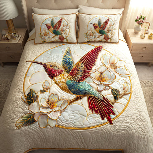 Magnolia Hover 3-Piece Quilted Bedding Set NCU0TV115