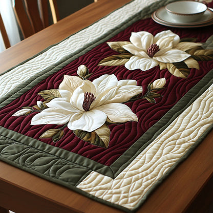 Magnolia Poetry Quilted Table Runner NCU0PT3855
