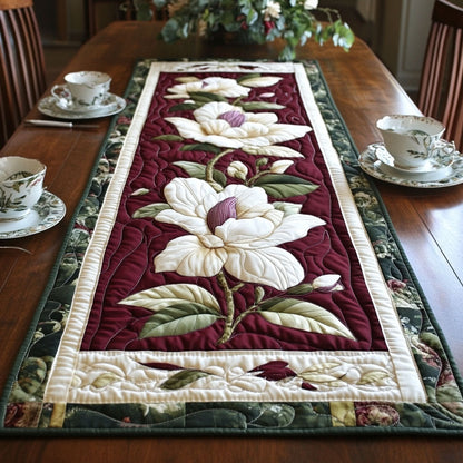 Magnolia Reverie Quilted Table Runner NCU0PT3856