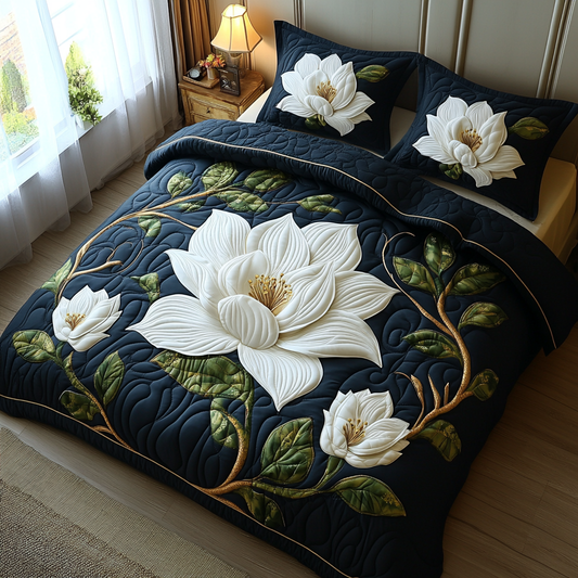 Magnolia Serenity 3-Piece Quilted Bedding Set NCU0DV3629