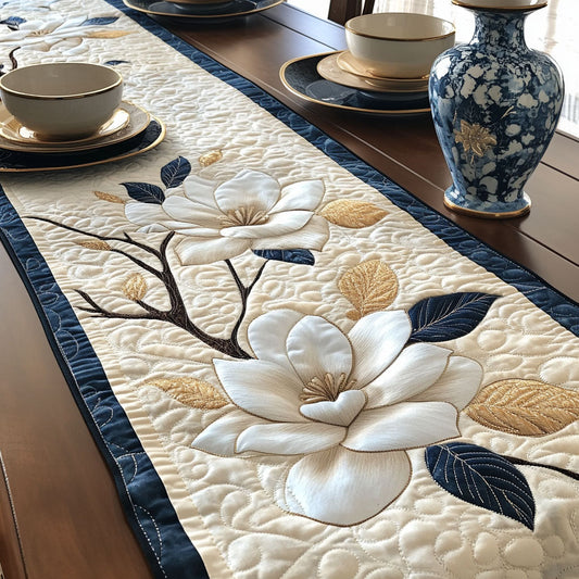 Magnolia Treasure Quilted Table Runner NCU0PT6459