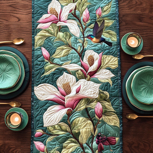 Magnolia Whisper Quilted Table Runner NCU0PT3658