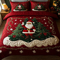 Mahogany Santa Workshop Wonder 3-Piece Quilted Bedding Set NCU0DK2056