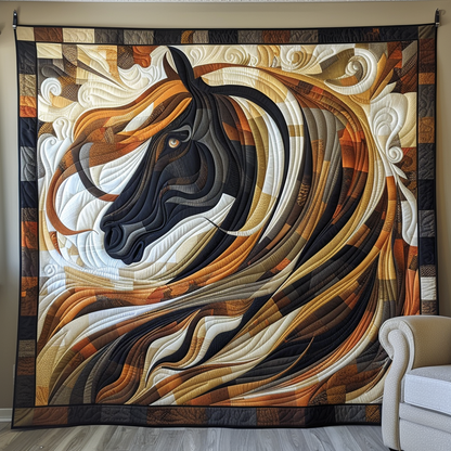 Majestic Mane Horse Quilted Blanket NCU0TH756