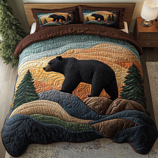 Majestic Bear 3-Piece Quilted Bedding Set NCU0DK11725