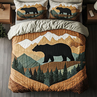 Majestic Bear Mountains 3-Piece Quilted Bedding Set NCU0NT3060