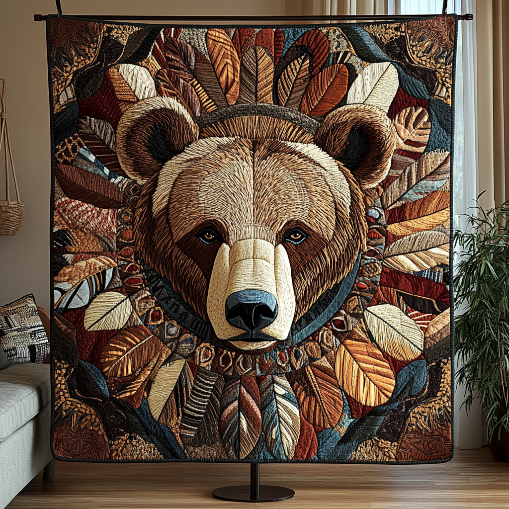 Majestic Bear Quilted Blanket NCU0VH2704