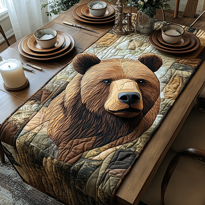 Majestic Bear Quilted Table Runner NCU0DV3752