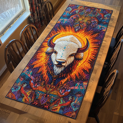 Majestic Bison Quilted Table Runner NCU0DK4394