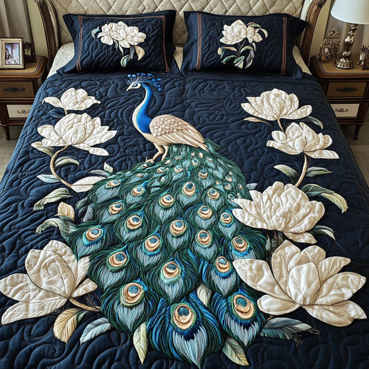 Majestic Bloom 3-Piece Quilted Bedding Set NCU0PT4655