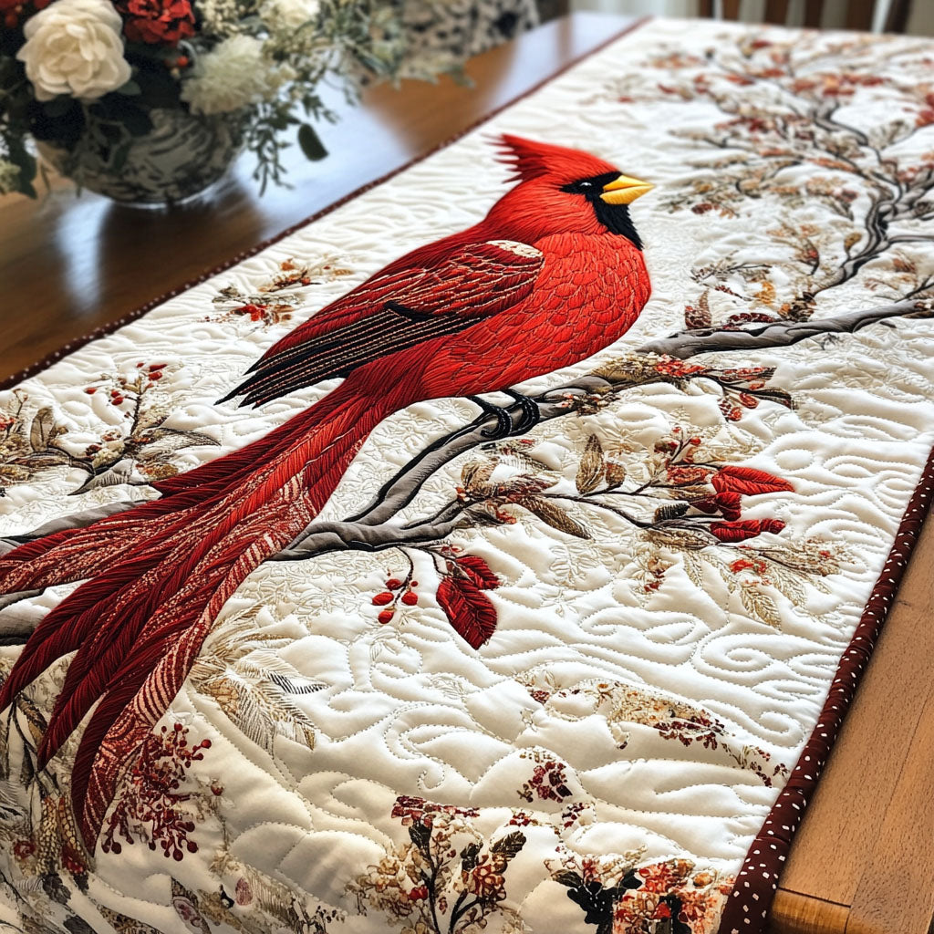 Majestic Cardinal Quilted Table Runner NCU0NT4984