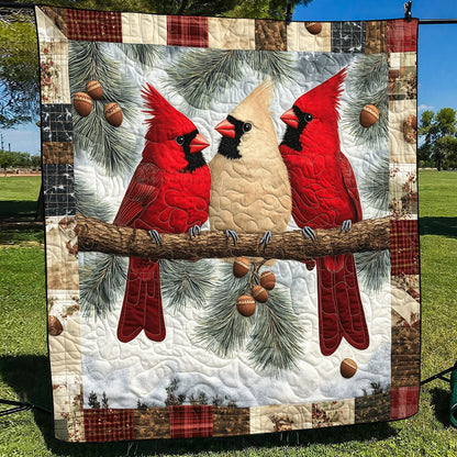 Majestic Cardinals Quilted Blanket NCU0TL1041