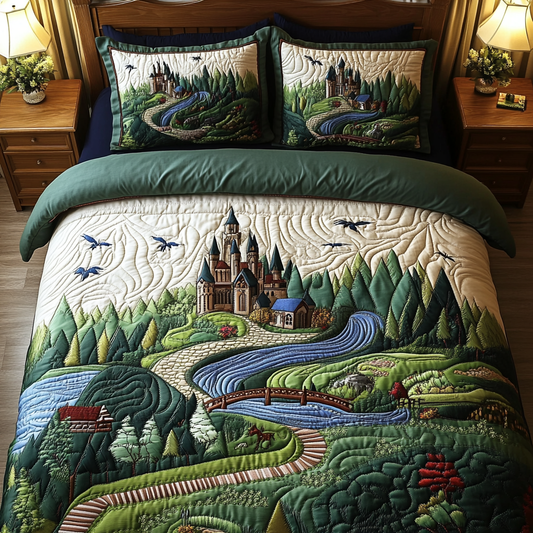 Majestic Castle 3-Piece Quilted Bedding Set NCU0DK7869