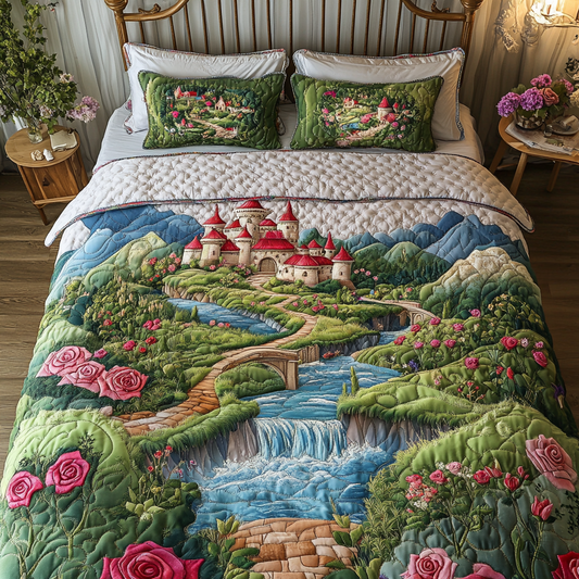 Majestic Castle 3-Piece Quilted Bedding Set NCU0DK8024