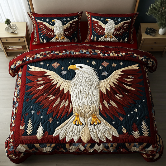 Majestic Eagle 3-Piece Quilted Bedding Set NCU0DK3635