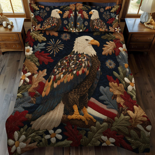 Majestic Eagle 3-Piece Quilted Bedding Set NCU0PT7649