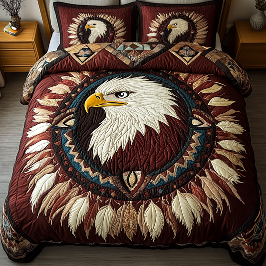 Majestic Eagle 3-Piece Quilted Bedding Set NCU0VH2698