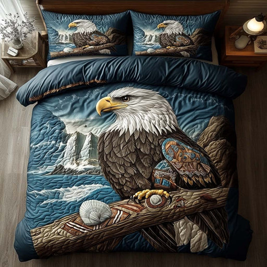 Majestic Eagle Dreams 3-Piece Quilted Bedding Set NCU0XD488