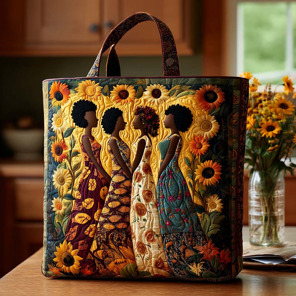 Majestic Ebony Glow Quilted Tote Bag NCU0NT8757