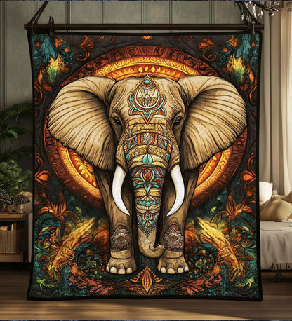 Majestic Elephant Quilted Blanket NCU0PT773