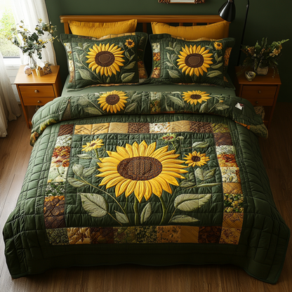 Majestic Fields 3-Piece Quilted Bedding Set NCU0DV2049