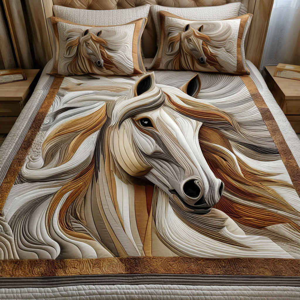 Majestic Flow 3-Piece Quilted Bedding Set NCU0NT12070
