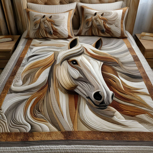 Majestic Flow 3-Piece Quilted Bedding Set NCU0NT12070