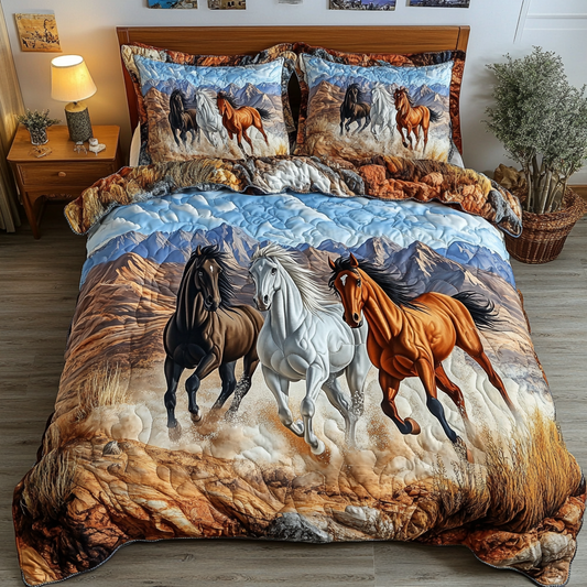 Majestic Gallop 3-Piece Quilted Bedding Set NCU0DK4289