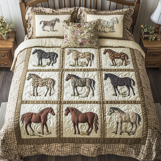Majestic Gallop 3-Piece Quilted Bedding Set NCU0DK5338