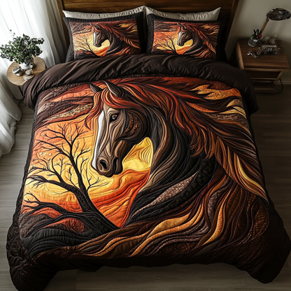 Majestic Gallop 3-Piece Quilted Bedding Set NCU0DK5379