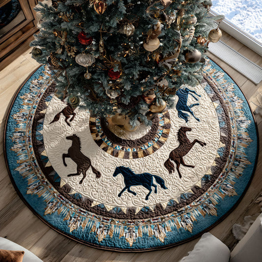 Majestic Gallop Christmas Quilted Tree Skirt NCU0PT9974